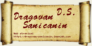 Dragovan Saničanin vizit kartica